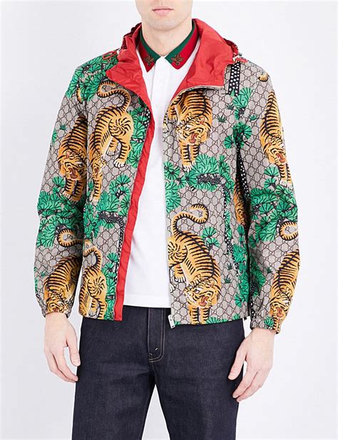 gucci tiger print lightweight jacket fake|gucci tiger denim jacket.